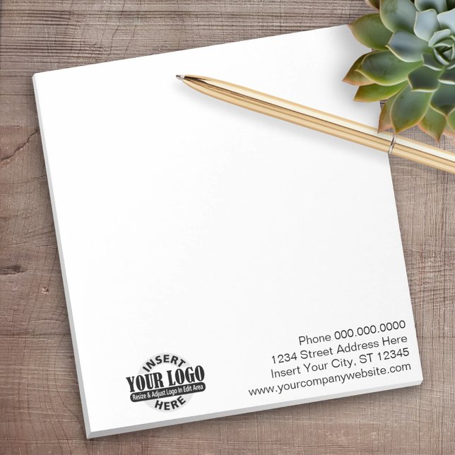 Bloc-note Notes de logo Office ou Business de base (Add your logo and personalize the notepads for your office)