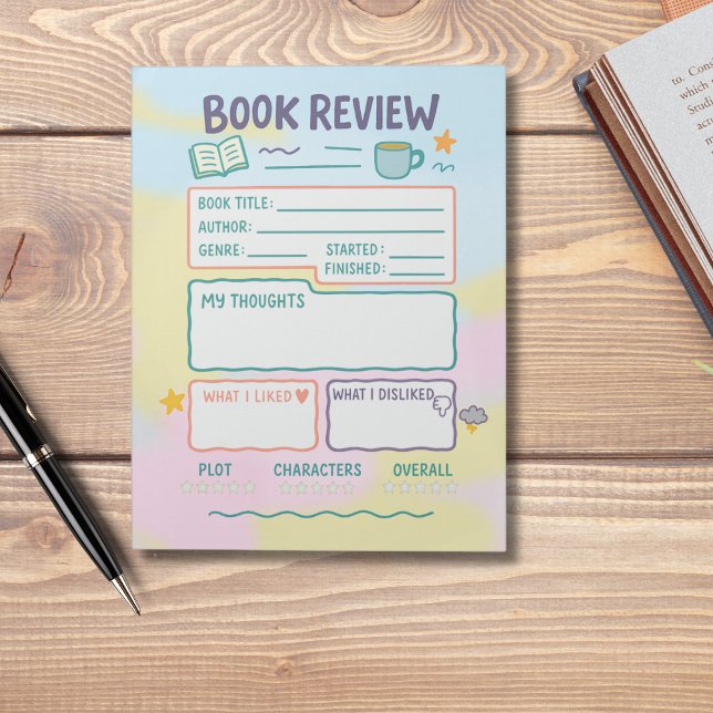 Bloc-note Notes de révision du livre Journal de lecture Livr (Créateur téléchargé)