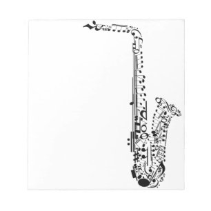 Bloc-note Notes de Saxaphone