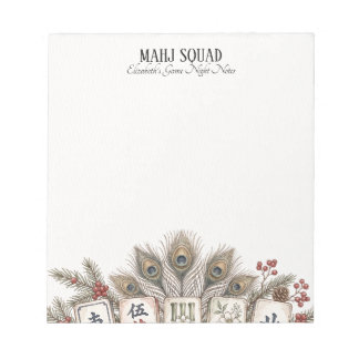 Bloc-note Notes de soirée de jeu de Mahj Squad offertes à No