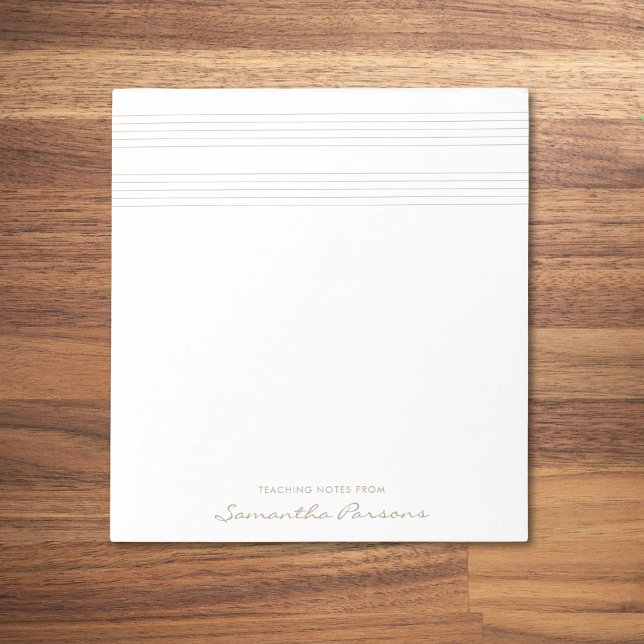 Bloc-note Notes d'enseignement Musique Enseignant Stave Mini (Créateur téléchargé)