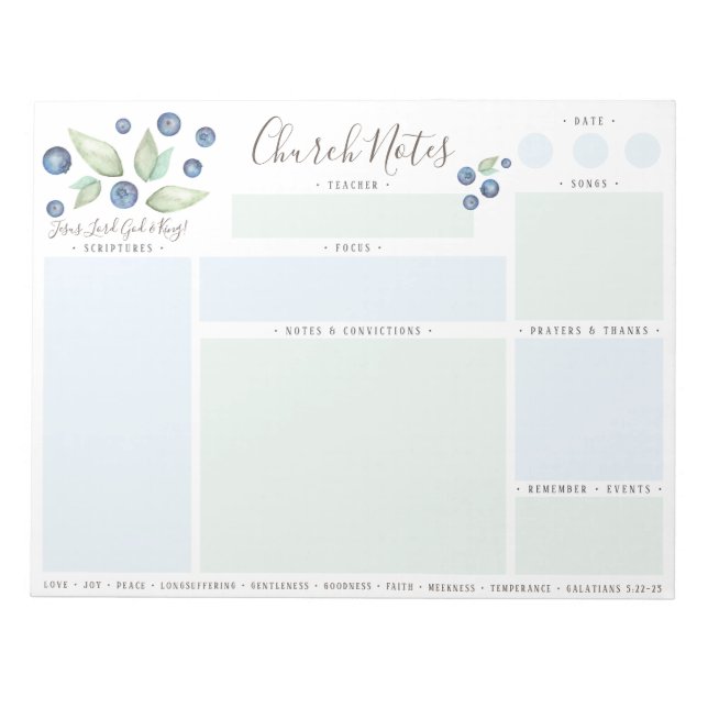 Bloc-note Notes d'étude sur l'Église ou la Bible (Devant)