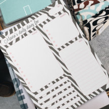 Notes du planificateur quotidien Pink Zebra et lis