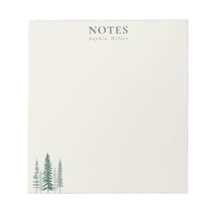 Bloc-note Notes en bois personnalisées de la forêt de pins v