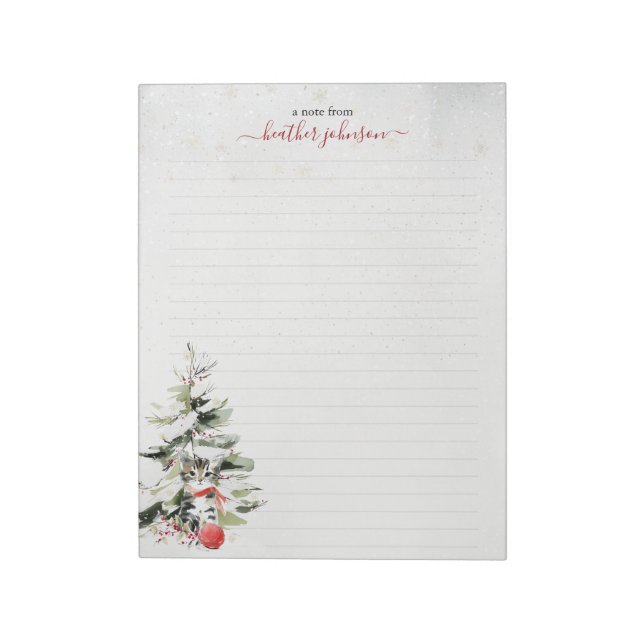Bloc-note Notes Hearthlight Hiver Kit Chaton Personnalisé (Tourné)