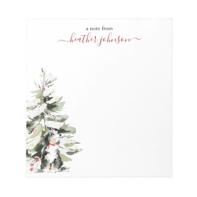 Bloc-note Notes Hearthlight Hiver Papier Personnalisé Chien (Devant)