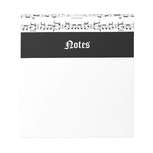 Bloc-note Notes musicales (Devant)