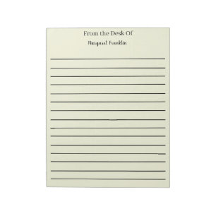 Bloc-note Notes personnalisées du bureau de