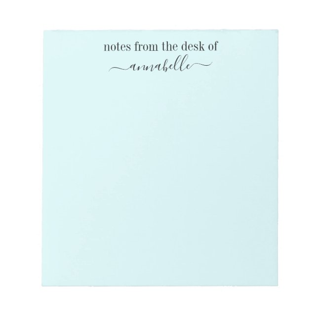 Bloc-note Notes personnalisées du bureau de (Devant)