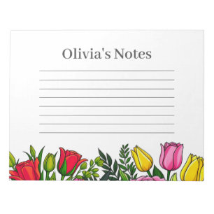 Bloc-note Notes personnelles florales