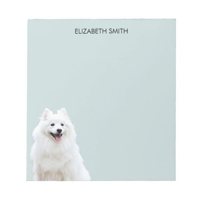 Bloc-note Notes post-it de Spitz American Eskimo Dog (Devant)