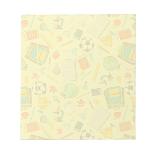 Bloc-note Notes post-it du Motif de l'approvisionnement scol (Devant)