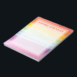 Bloc-note Notes Rainbow<br><div class="desc">Bloc-notes personnalisable amusant avec un arrière - plan arc-en-ciel aquarelle.</div>