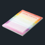 Bloc-note Notes Rainbow<br><div class="desc">Bloc-notes personnalisable amusant avec un arrière - plan arc-en-ciel aquarelle.</div>