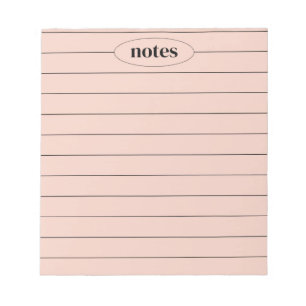 Bloc-note Notes roses Stationique et moderne