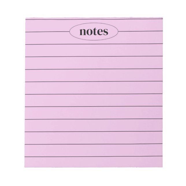 Bloc-note Notes violettes Papier à lettres élégant et modern (Devant)