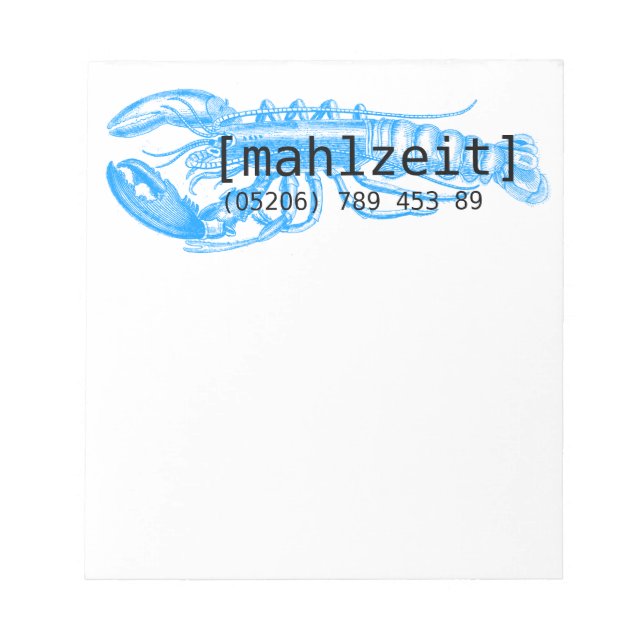 Bloc-note Notizkarten für Restaurants (Devant)