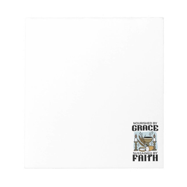 Bloc-note Nourri par la Grâce, Soutenu par la Foi Design (Devant)