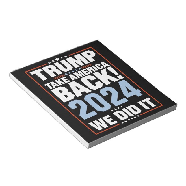 Bloc-note Nous l'avons fait Trump Drapeau USA Président 47 T (Incliné)