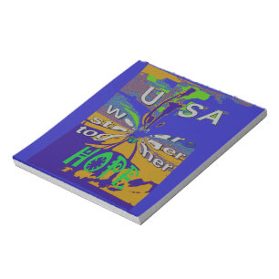 Bloc-note Nous sommes plus forts ensemble drôle USA Hope mot