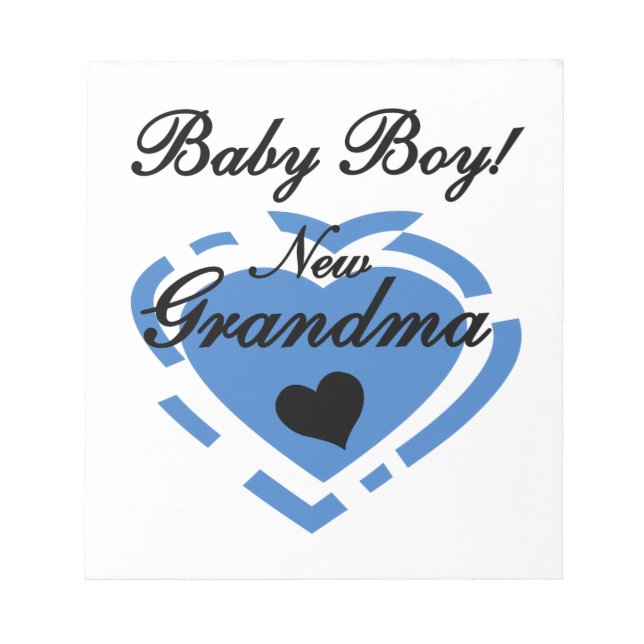 Bloc-note Nouveau Grand-mère Baby Boy Blue Heart Cadeaux (Devant)