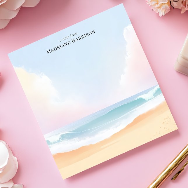 Bloc-note Nuage de plage serein Ciel personnalisé Nom (Créateur téléchargé)