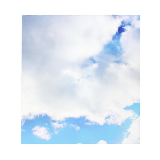 Bloc-note Nuages blancs et ciel bleu (Devant)