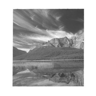 Bloc-note Nuages cirrus au-dessus du lac Waterfowl, Banff