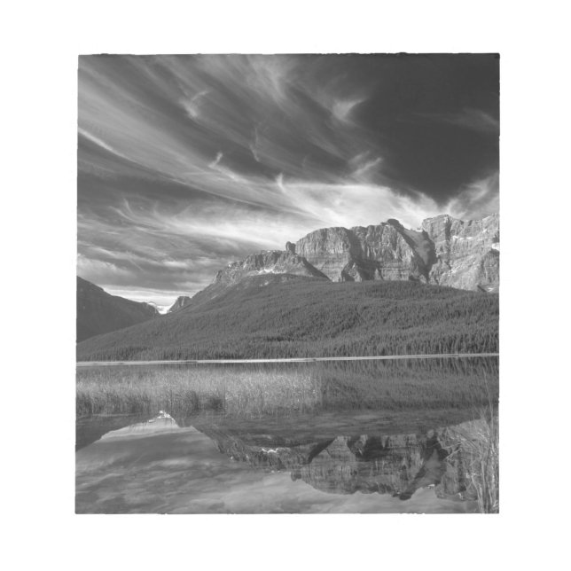 Bloc-note Nuages cirrus au-dessus du lac Waterfowl, Banff (Devant)