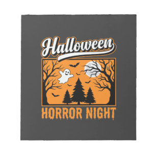 Bloc-note Nuit d'Horreur d'Halloween Forêt Fantôme Rétro