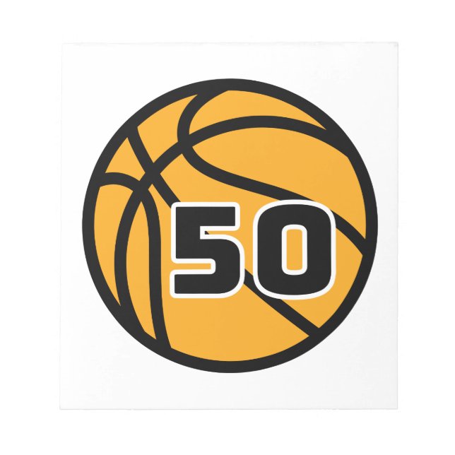 Bloc-note Numéro de maillot préféré des fans de basket-ball  (Devant)
