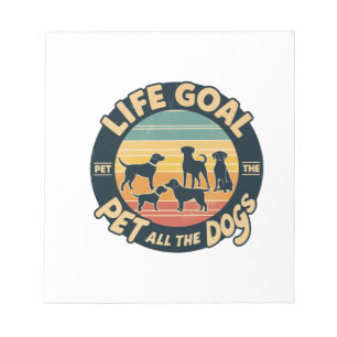 Bloc-note Objectif de vie caresser tous les chiens Copie Cop