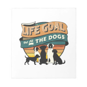 Bloc-note Objectif de vie caresser tous les chiens Copie Cop