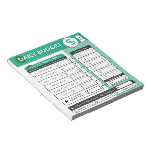 Bloc-note Objectifs de budget quotidien et suivi 
