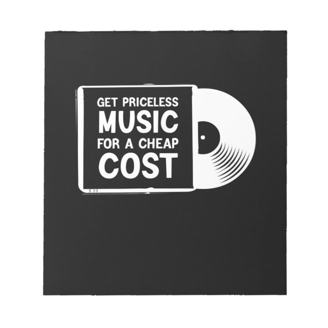 Bloc-note Obtenez Une Musique Inestimable Pour Un Coût Bon M (Devant)
