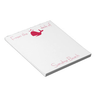 Bloc-note Ocean Glow_Red Whale personnalisée