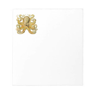 Bloc-note Octopus illustration antique monstre marin