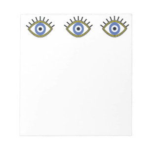 Bloc-note Oeil bleu, bonne chance, protection oculaire grecq