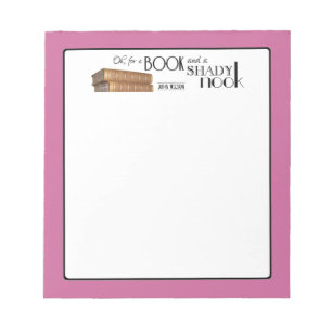 Bloc-note Oh pour un livre et un recoin louche