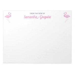 Bloc-note Oiseau De Flamant rose Rose Du Bureau De