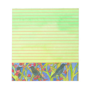 Bloc-note Oiseaux de Corneille Noire Feuilles d'automne