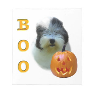 Bloc-note Old English Sheepdog Halloween Boo