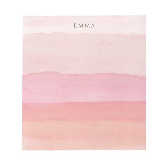 Bloc-note Ombre chromé moderne rose et rose et rose (Devant)