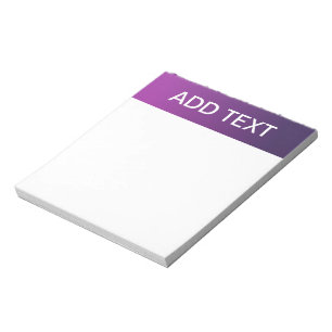 Bloc-note Ombre moderne et texte blanc modifiable