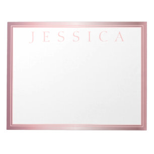 Bloc-note Ombre Rose Blush & Subtil   Votre nom