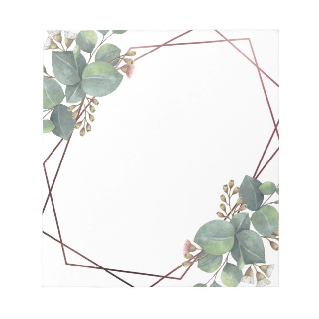 Bloc-note Or rose d'Eucalyptus (Devant)