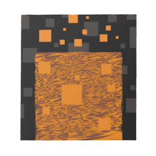 Bloc-note Orange alerte float abstrait Halloween boîte noire