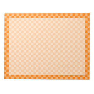Bloc-note Orange Combination Checkerboard par Shirley Taylor