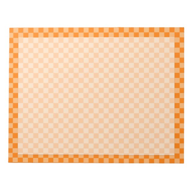 Bloc-note Orange Combination Checkerboard par Shirley Taylor (Devant)