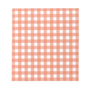 Bloc-note Orange gingham